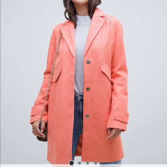ASOS Curve Jackets & Blazers - Pink/orange oversized coat